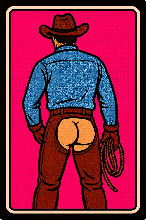 cowboy card artwork